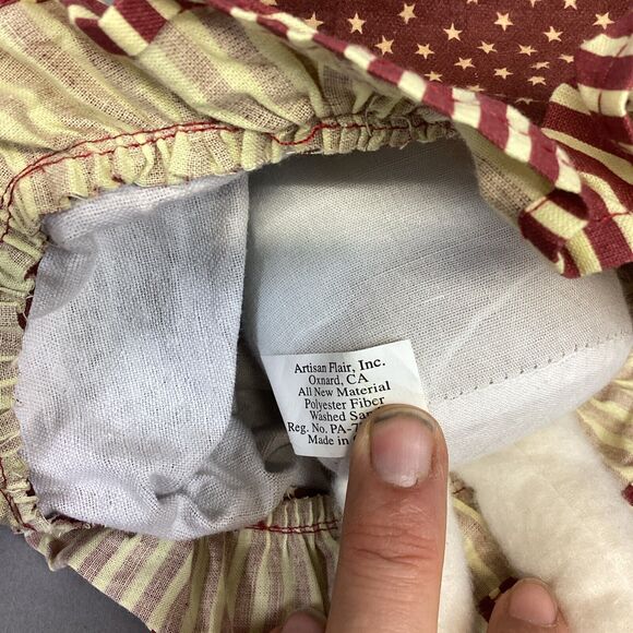 VTG Artisan Flair Miss Elle’s Patriotic Dress Plush Rabbit - 16.5” - Picture 10 of 14